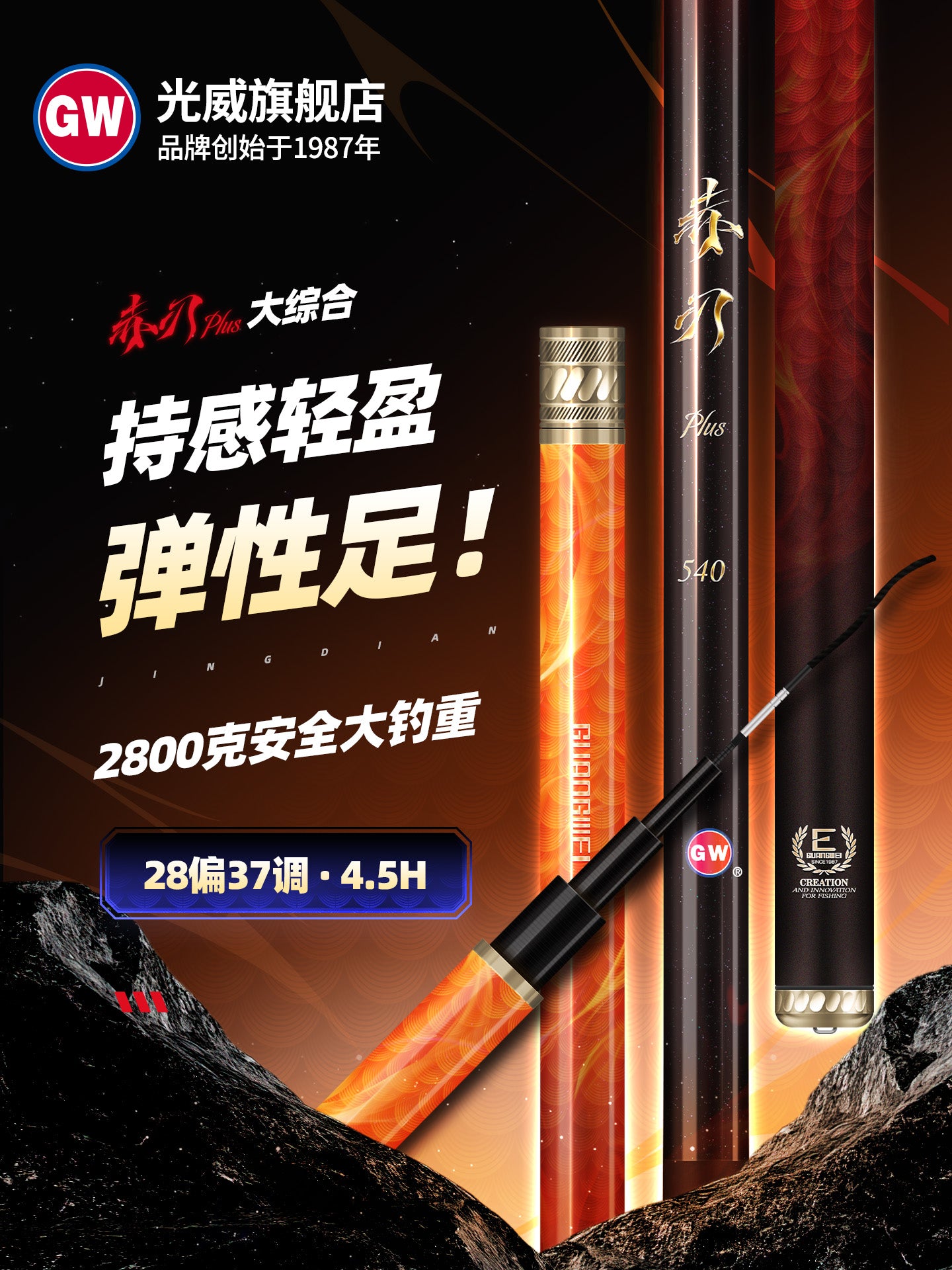Guangwei Red Blade plus versiyası böyük hərtərəfli balıq ovu çubuğu karbon ultra yüngül ultra sərt stolüstü balıqçı çubuğu 28 qismən 37 tənzimlənən crucian sazan
