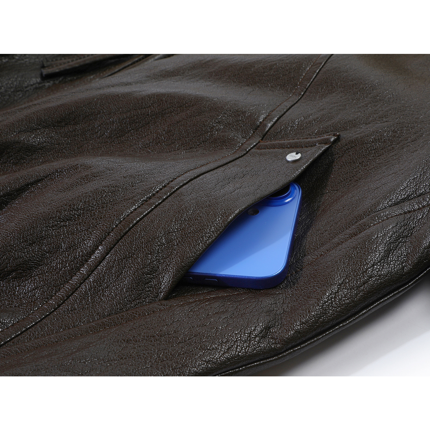 Cholisa Çıxarıla Bilən Quzu Yunlu Yaxalıqlı Dəri Gödəkçə Qadın Payız və Qış Maillard İsti və Qalın Tüklü Palto