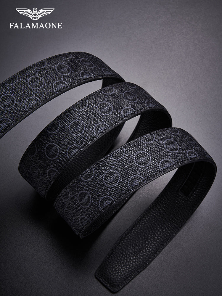 Armani men's genuine leather belt, 2025 new style, fashionable luxury brand, high-end men's pure cowhide leather belt.