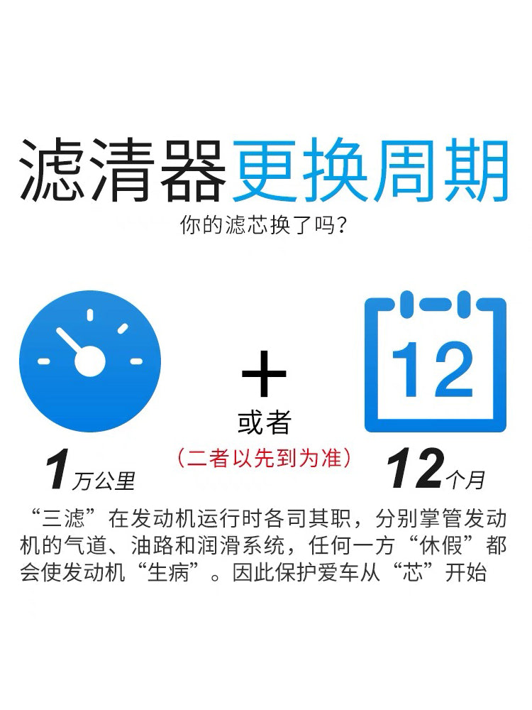 Compatible with Peugeot 408, 308 and 308S oil filter, air filter and cabin air filter kit (1.2T).