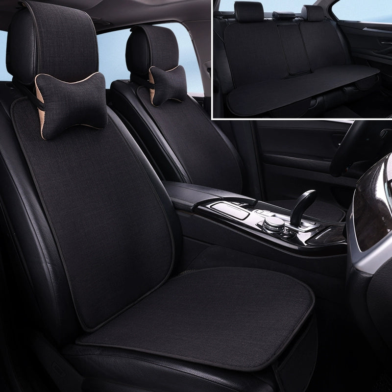 Avtomobil Yastığı Bütün İl Boyu Neytral Kətan Kiçik Bel Yay Nəfəs ala bilən Pambıq Kətan Sürüşməyən Sərin Yastıq Minimalist Oturacaq Örtüsü Oturacaq Yastığı
