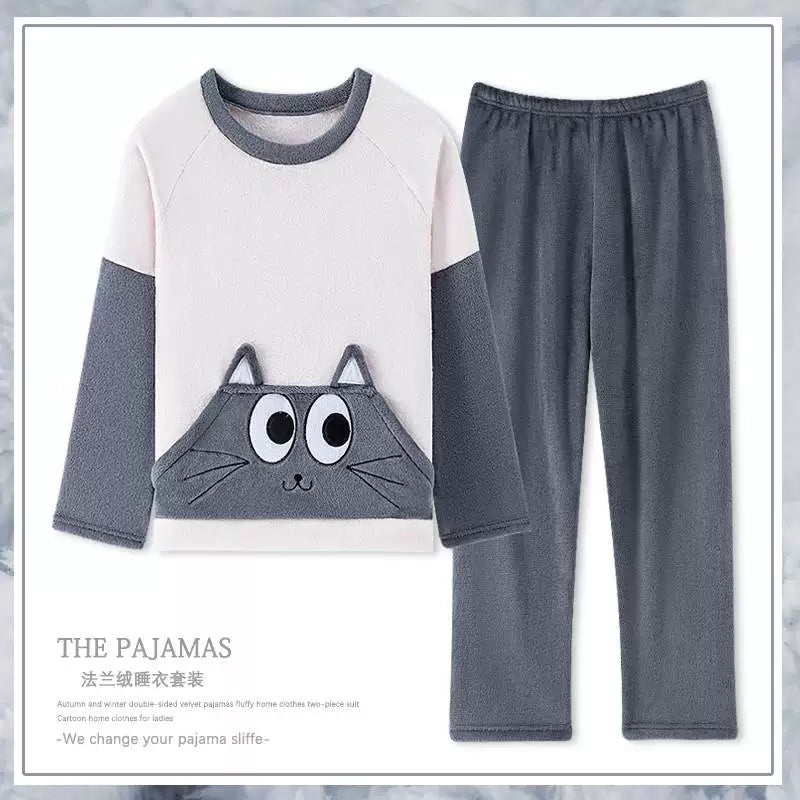 cütlük pijama dəsti qış qadın kişilər pijama ev geyimləri pijama