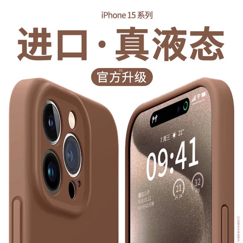 [İdxal olunmuş Maye Silikon] Sarılıq yaratmır, Apple iPhone 15 Pro Max, 16 yeni model, iPhone 14 Pro tam örtük, 17 düşməyə davamlı, 13 qoruyucu korpus, 11 kişi, 12 qadın üstəgəl yumşaq 17 Air üçün uyğundur.