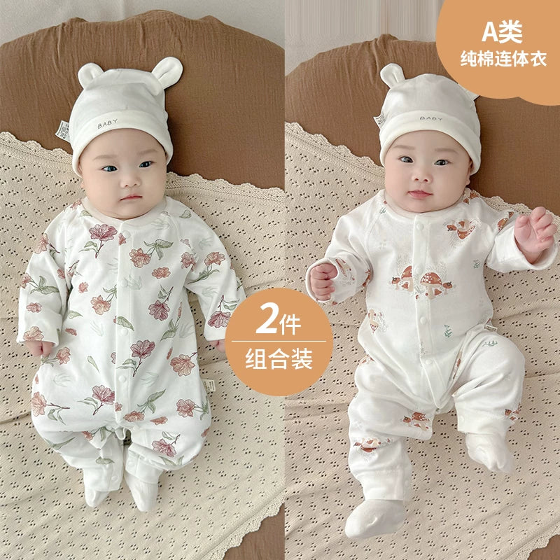Payız, oğlan və qız uşaqları üçün körpə geyimləri, pijamalar, yeni doğulmuş körpələr üçün alt paltarları, yaz və payız üslubları, təmiz pambıq əsas təbəqə, erkən payız geyimləri