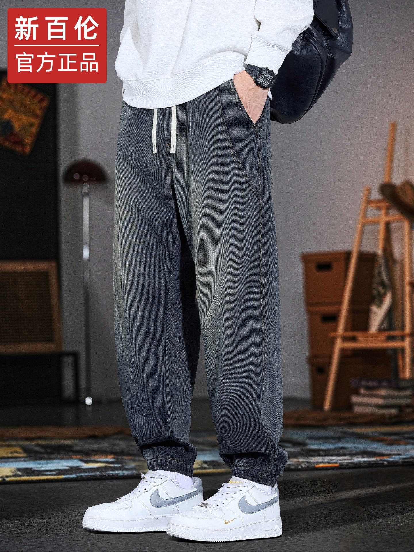 New Balance Men's Casual Pants, Autumn Fashion Loose Fit Sports Pants, Short Sports Pants, 2025 Autumn/Winter New Arrival