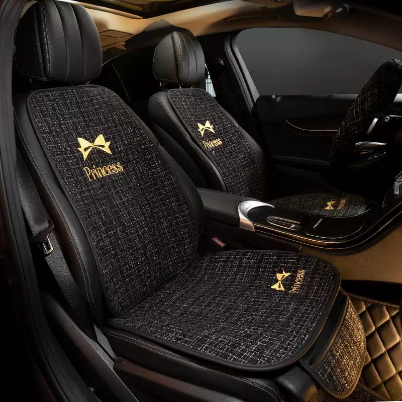 Xiaomi SU7 seat covers for summer, semi-enclosed car seat cushions, breathable canvas seat cushions for all seasons, suitable for all seasons.