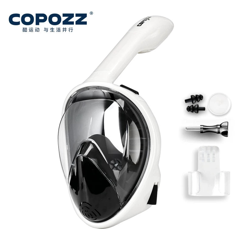 COPOZZ snorkeling avadanlıq maskası Sambo dalğıc eynəkləri uşaqlar və böyüklər miyopiya tam üz nəfəs alan quru maska
