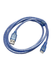 Mikro USB şarj məlumat kabeli tam mis şəffaf mavi Android tətbiq olunan interfeys mobil telefon əlaqə kabeli
