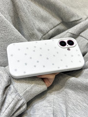 Sadə üslubda şaxtalı maye silikon tam ekranlı boz ulduzlar iphone17promax apple 14 cib telefonu qutusu 15 yeni 16pro qadın 13 qızlı ürək 17Air hər şey daxil, düşməyə qarşı örtük