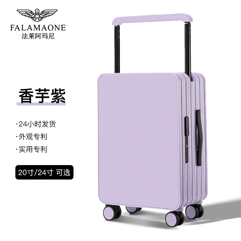 Fala Armani Çoxfunksiyalı Qadın Çamadanı 20 düymlük Araba Çantası 2025 Yeni Səyahət Çamadanı Kişi Universal Təkər Səssiz