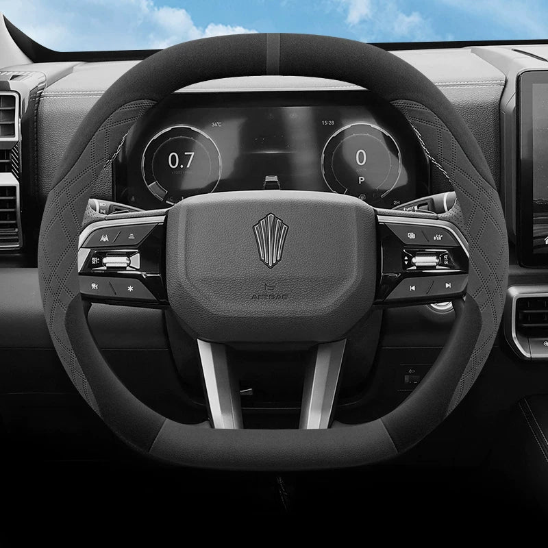 Chaser All-Round Edition və Mountain Edition üçün Jiangling Avenue ultra nazik xüsusi zamşa sükan örtüyü, tərləməyə davamlı, qış.