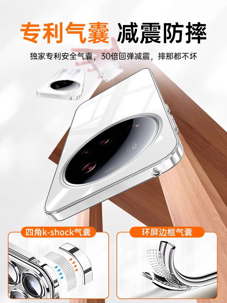 newyu Xiaomi 17/15ultra mobil telefon qutusu üçün uyğundur xiaomi15spro yeni 17promax şəffaf qoruyucu çanta 15 düşməyə qarşı hər şey daxil obyektiv 14 xüsusi 13 elektrolizlənmiş silikon yumşaq qabıq 2