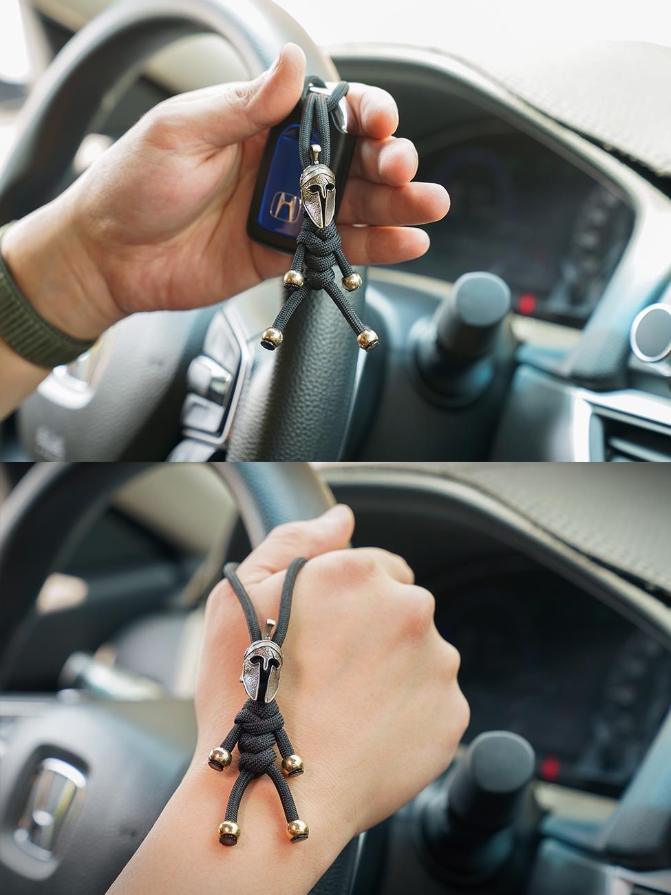 LV&amp;GEDETE Official Flagship Store Parachute Cord EDC Knife Pendant Car Key Chain Brass Charm Bag Accessories