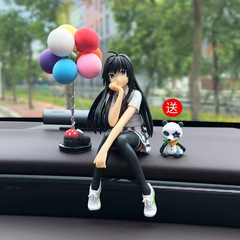 Anime One Piece Avtomobil Dekorasiyası Gülən Üz Lüffi Zoro Əl işi İnternet Məşhur Avtomobilin Mərkəzi Konsolu Daxili Dekorasiya Kuklası