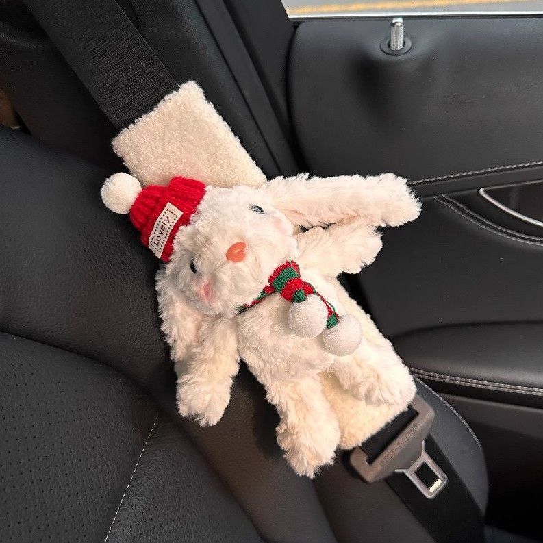 Şirin, sallaq qulaqlı dovşan peluş avtomobil təhlükəsizlik kəməri, boğulma əleyhinə açarlıq asqısı Milad hədiyyə bəzəyi