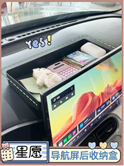 Special Geely Star Wish storage box, storage box behind the display, central control screen storage box, and various storage boxes in the car.