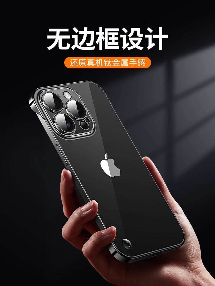 Duyu Apple 16promax mobil telefon qutusu üçün uyğundur yeni iPhone17 şəffaf yüksək səviyyəli qadın ip14 düşməyə qarşı lens hər şey daxil üstəgəl qoruyucu çanta pm yüksək səviyyəli kişi por haşiyəsiz yarım paket 13
