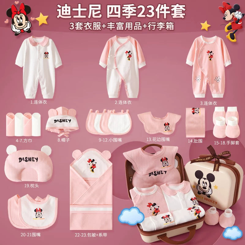 Disney təmiz pambıqdan hazırlanmış payız və qış üçün hədiyyə geyim dəsti, yeni doğulmuş körpələr, körpələr və bir aydan yuxarı körpələr üçün.