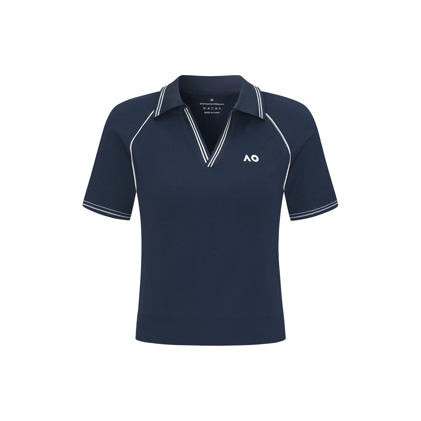 AO Australian Open idman POLO köynəyi klassik bir parça toxunmuş bir fincan qısaqol qadın tennis yaxası qaçan nazik köynək