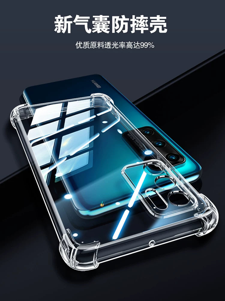 Zhengdao Huawei p40 cib telefonu qutusu üçün uyğundur, şəffaf hər şey daxil olmaqla düşməyə qarşı Huawei p40pro qoruyucu çanta silikon yeni Huawei p40pro kişilər və qadınlar üçün on qoruyucu örtük p40pro+ sadə p40 qutusu