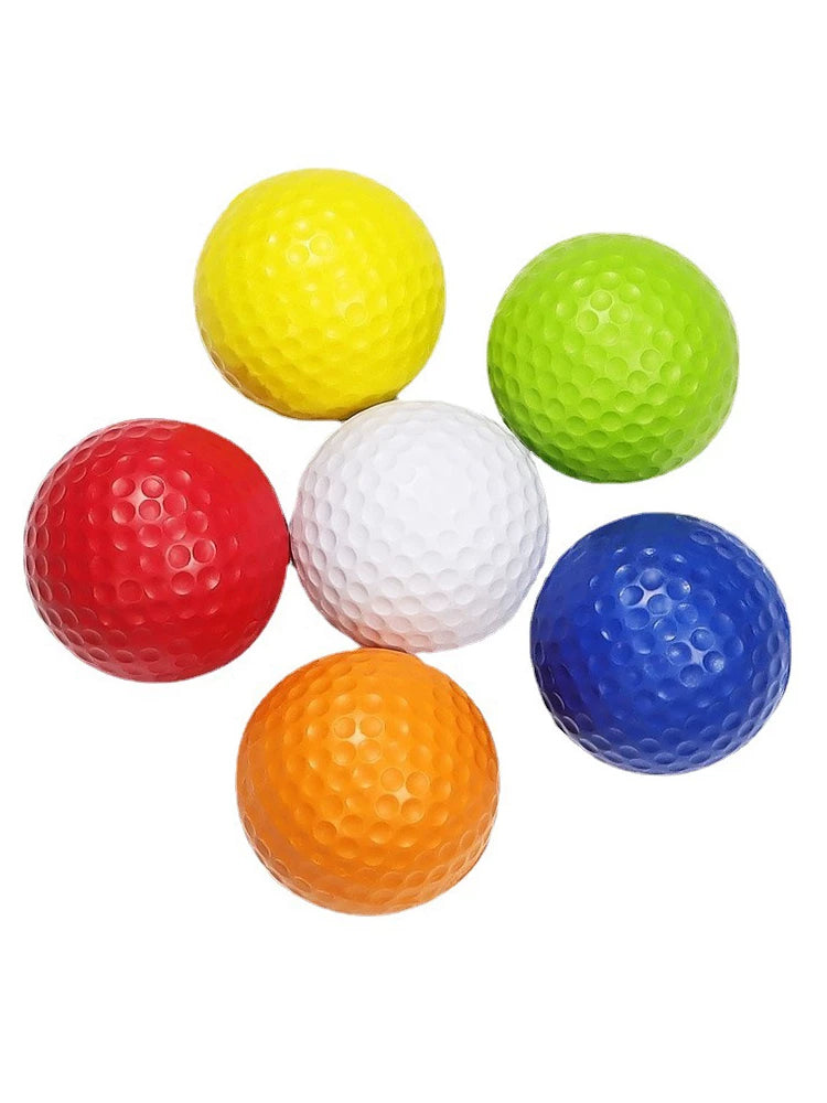 Qapalı golf təcrübəsi yumşaq top golf PU topu golf süngər topu köpük topu rəngli uşaq oyuncaq topu