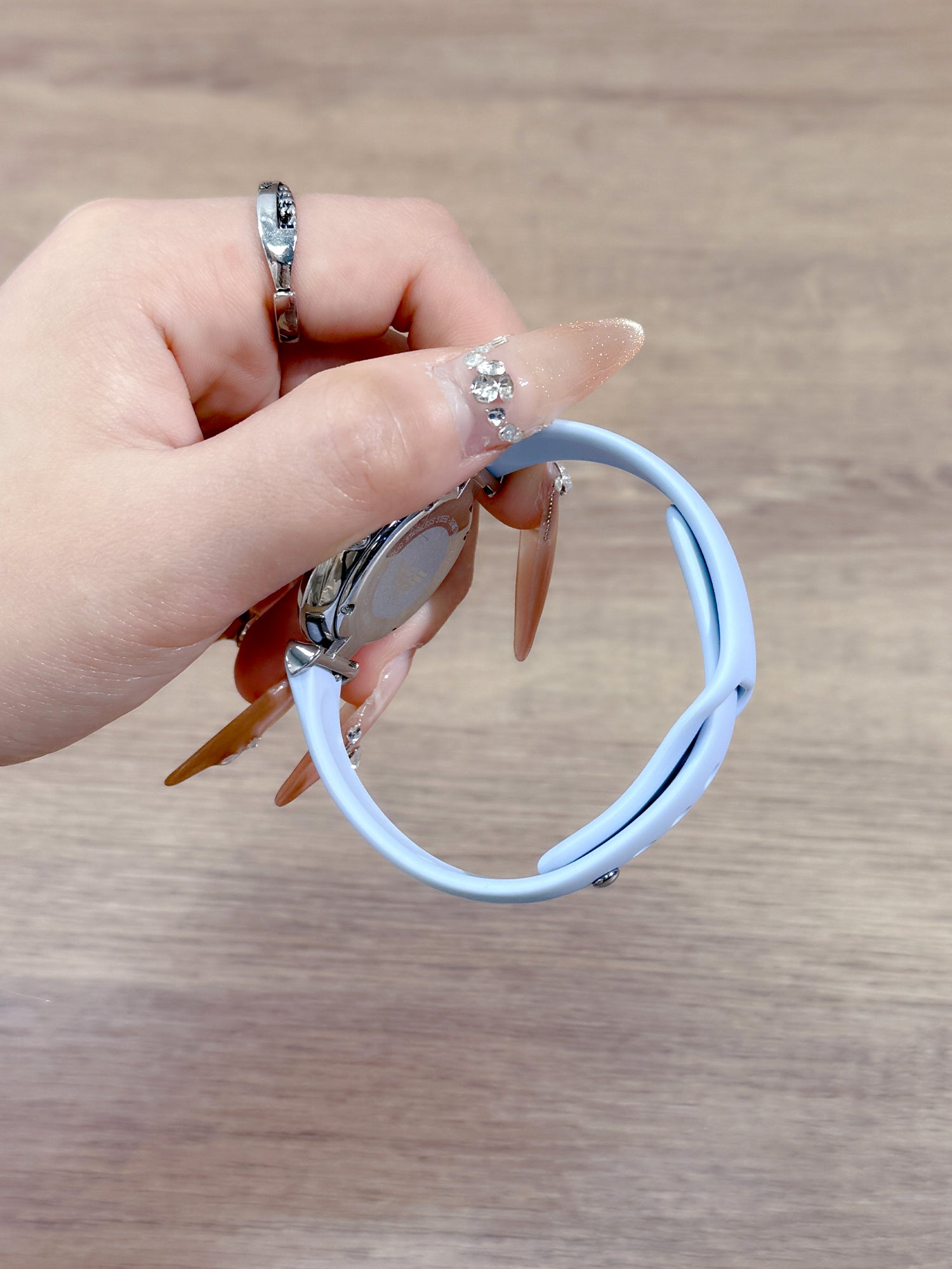 Princess Danling's Armani saat qayışı, qadın ulduzlu tərs silikon qolbaq AR11344 Ferris çarxı