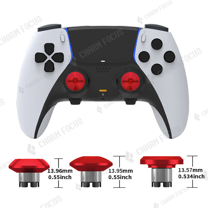 PS5 Edge Elite Controller üçün CharmFocus Metal Yüksək və Aşağı Rokçu Qapağı Dəyişdirmə Qapağı Paddle Paddling