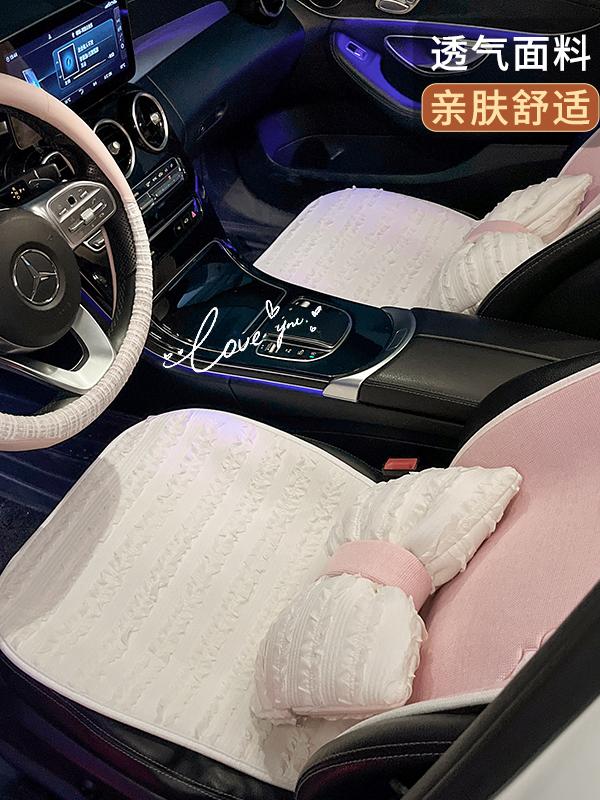 Bütün fəsillər üçün uyğun olan kətan avtomobil oturacaq yastıqları, Chanel-dən ilhamlanmış üslubda, BYD, ORA, Mercedes-Benz və BMW oturacaq üzlükləri üçün idealdır.