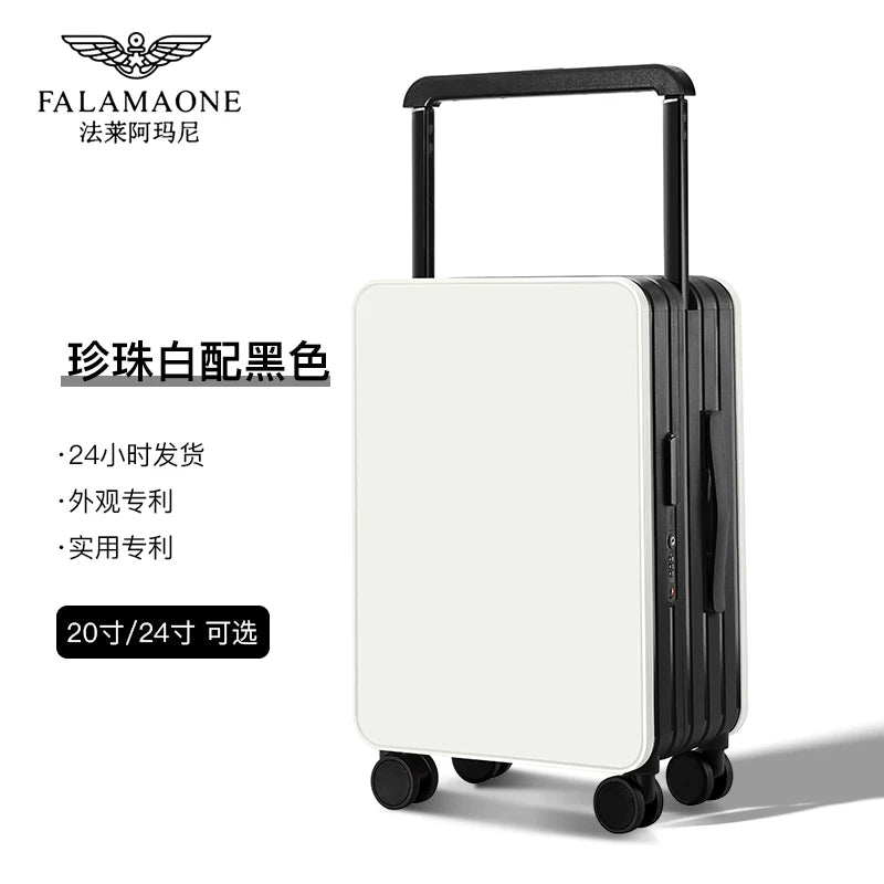 Fala Armani Çoxfunksiyalı Qadın Çamadanı 20 düymlük Araba Çantası 2025 Yeni Səyahət Çamadanı Kişi Universal Təkər Səssiz