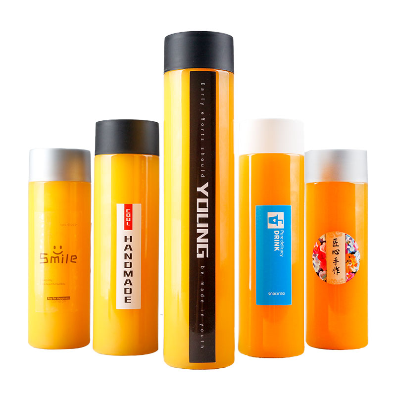 Birdəfəlik soyuq dəmlənmiş çay şüşəsi plastik içki şüşəsi PET plastik şüşə şəffaf südlü çay şüşəsi suyu şüşəsi 500ml