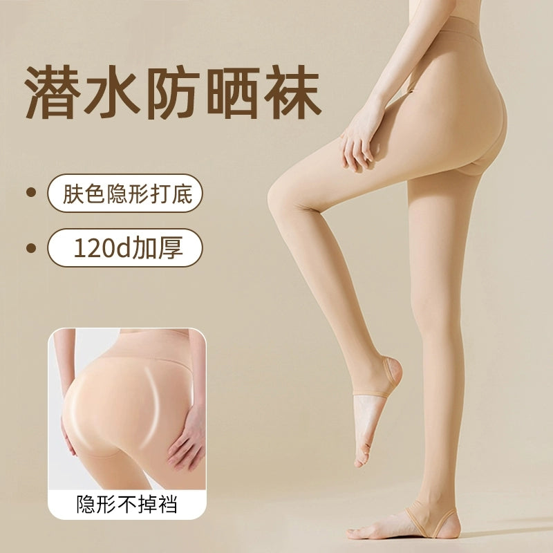 Dalğıc corabları qadın dalğıc kostyumu günəşdən qoruyucu corablar UPF50+ bikini günəşdən qoruyucu legginslər dalğıc corabları düşməyən əyilməsiz sörf corabları