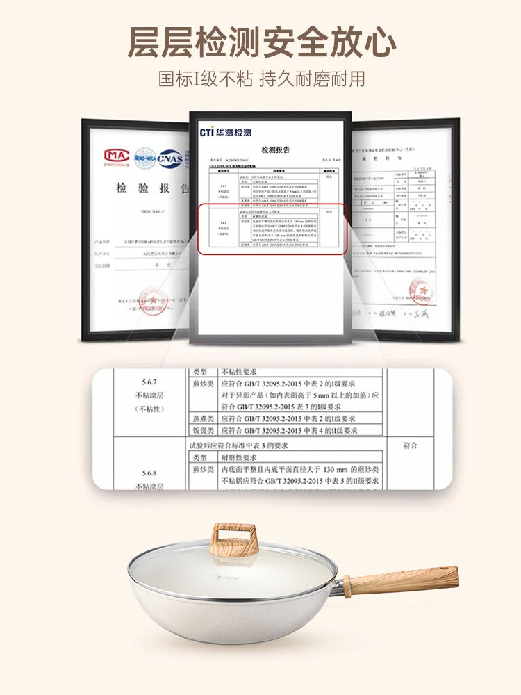 Midea titan yapışmayan wok məişət qazanı wok bişirmə qazanı buğda düyü daşı rəngli induksiya sobası xüsusi qaz sobası var