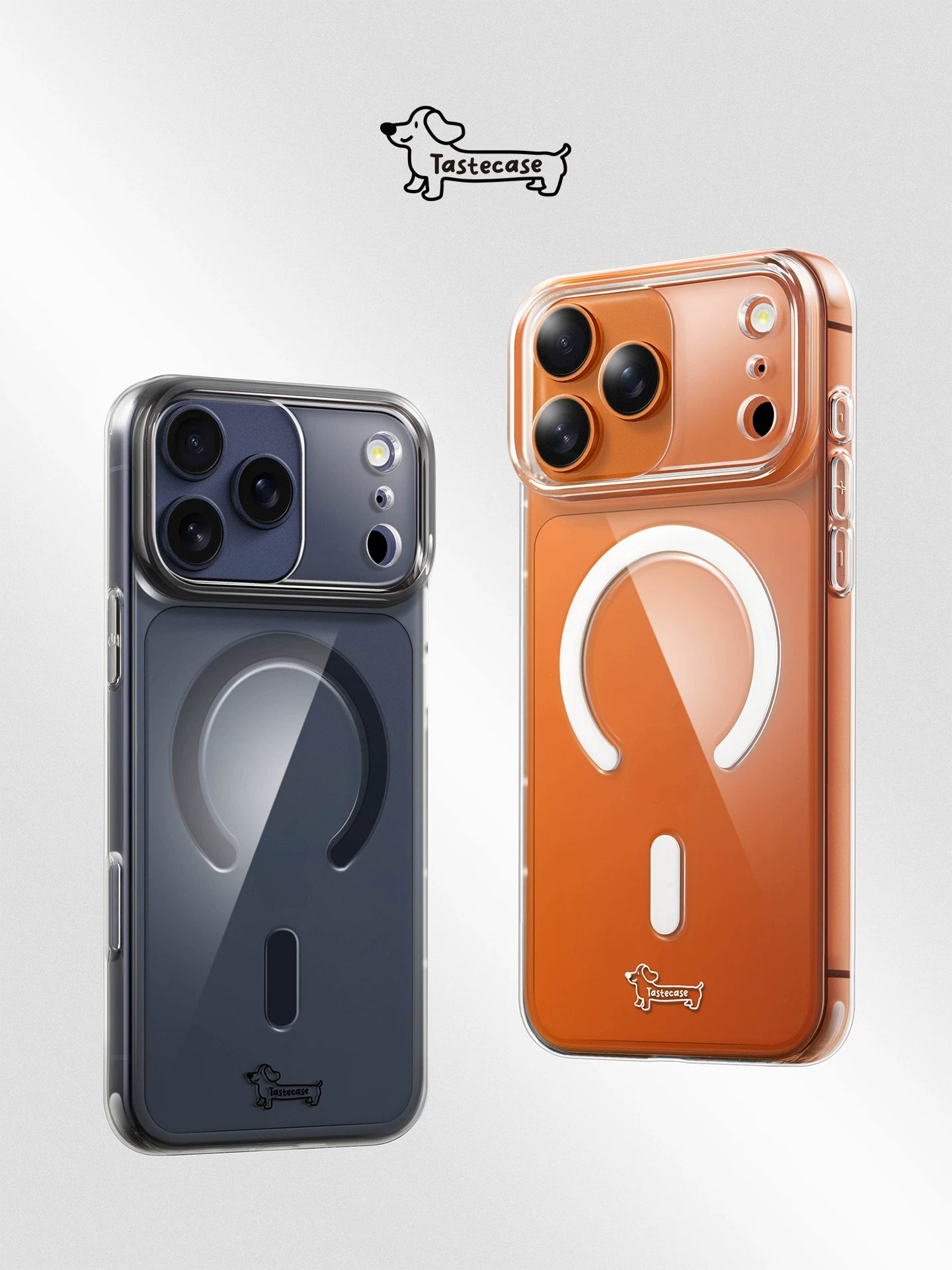 Apple iPhone17ProMax üçün uyğun olan Tastecase dachshund ultra nazik şəffaf maqnit telefon qutusu sararmayan MagSafe qoruyucu örtük yeni 16 sevimli puppy sadə 15 tam sərt qabıq