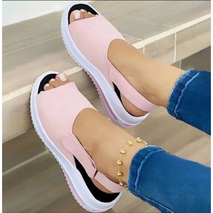 Yay Qadın Ayaqqabıları Platformalı Sandaletlər Streç Parça Moda