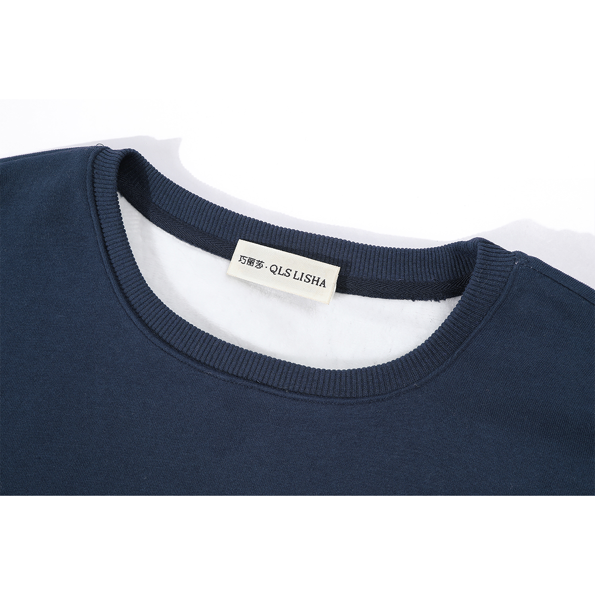 Chola Lisa Koreya üslubunda dəyirmi yaxalı, flis astarlı qalın sviter, qadın payız və qış yeni üslubunda şık, unikal və incə ən çox satılan üst/xarici geyim