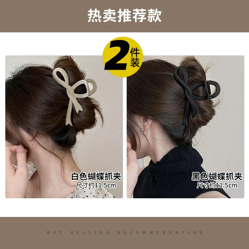 Qadın Saç Qısqacı 2025 Yeni Yüksək Uclu Buzlu Köpəkbalığı Qısqacı Başın Arxasındakı Qalın Saçlar üçün Əlavə Böyük Ölçülü Saç Qısqacı