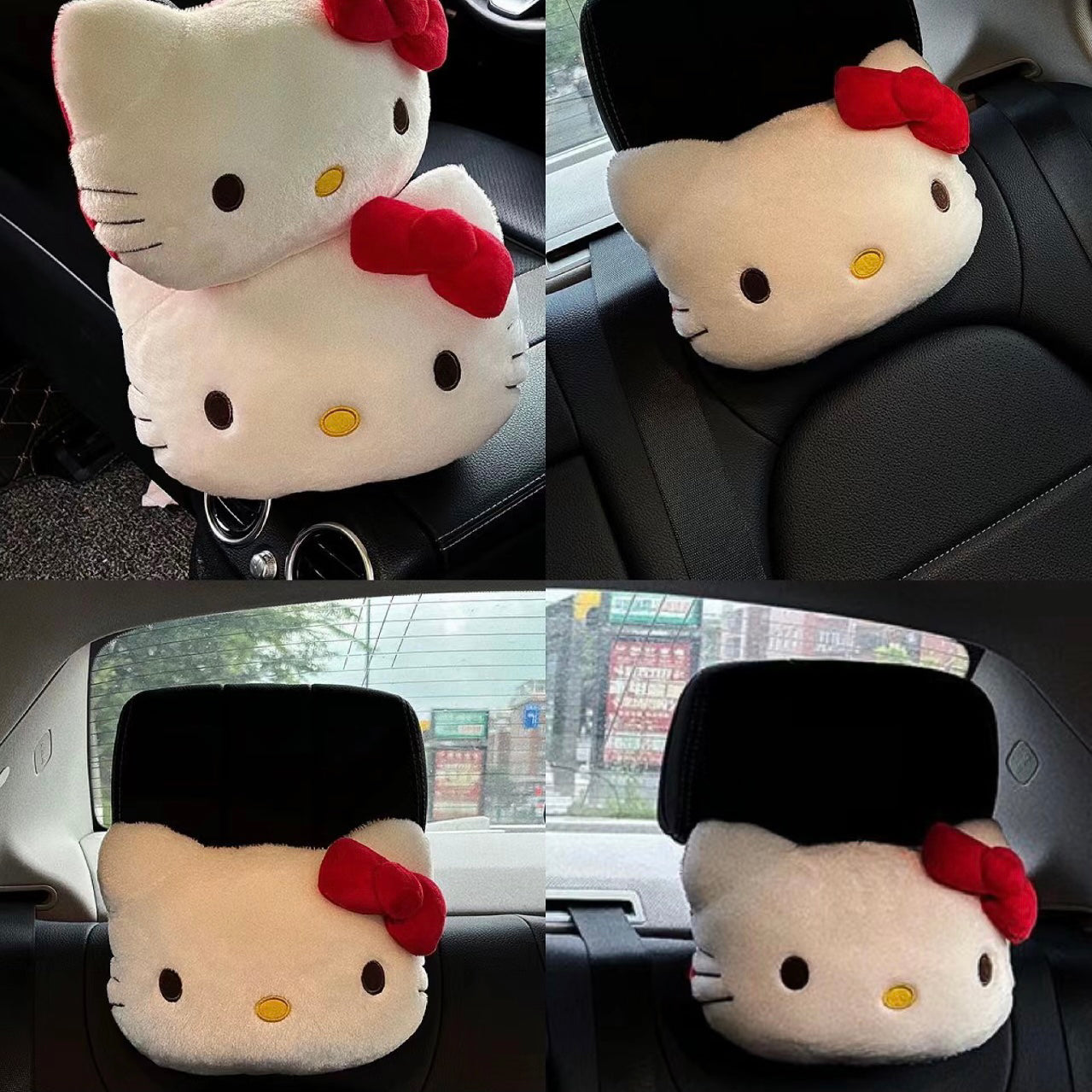 Sevimli Karikatura Kitty Pişik Avtomobil Başlığı Boyun Yastığı Bütün İl Boyu Avtomobil Yastığı Yastığı Boyun Yastığı Avtomobil Dekorasiyası