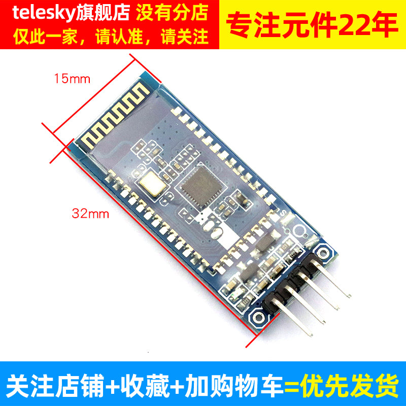 BT08B Bluetooth serial port Bluetooth modulu simsiz şəffaf ötürmə məlumat modulu 51 mikro nəzarətçi HC-06 ilə uyğun gəlir