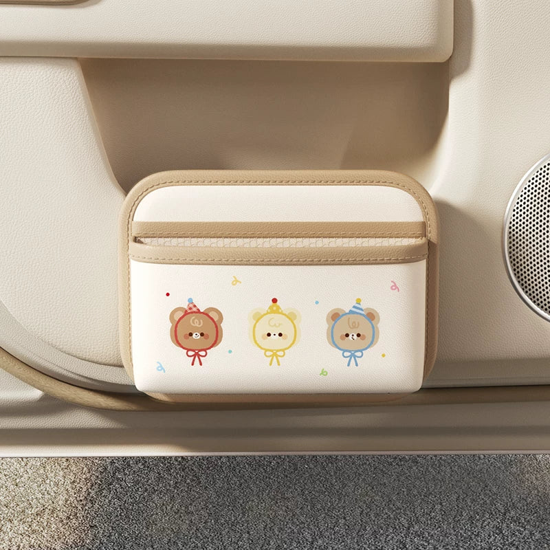Multifunctional car door storage box, car phone holder, practical car storage bag, car interior decoration
