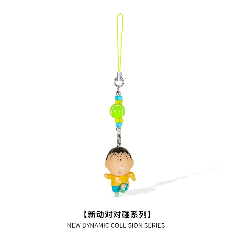 Orijinal Crayon Shin-chan Kiçik Burun Tutucu Telefon Zənciri 2025 Yeni Stil Qulaqlıq Avtomobil Açar Zənciri Sırt Çantası Kulon Açar Zənciri