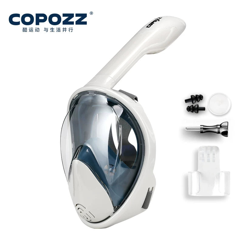 COPOZZ snorkeling avadanlıq maskası Sambo dalğıc eynəkləri uşaqlar və böyüklər miyopiya tam üz nəfəs alan quru maska