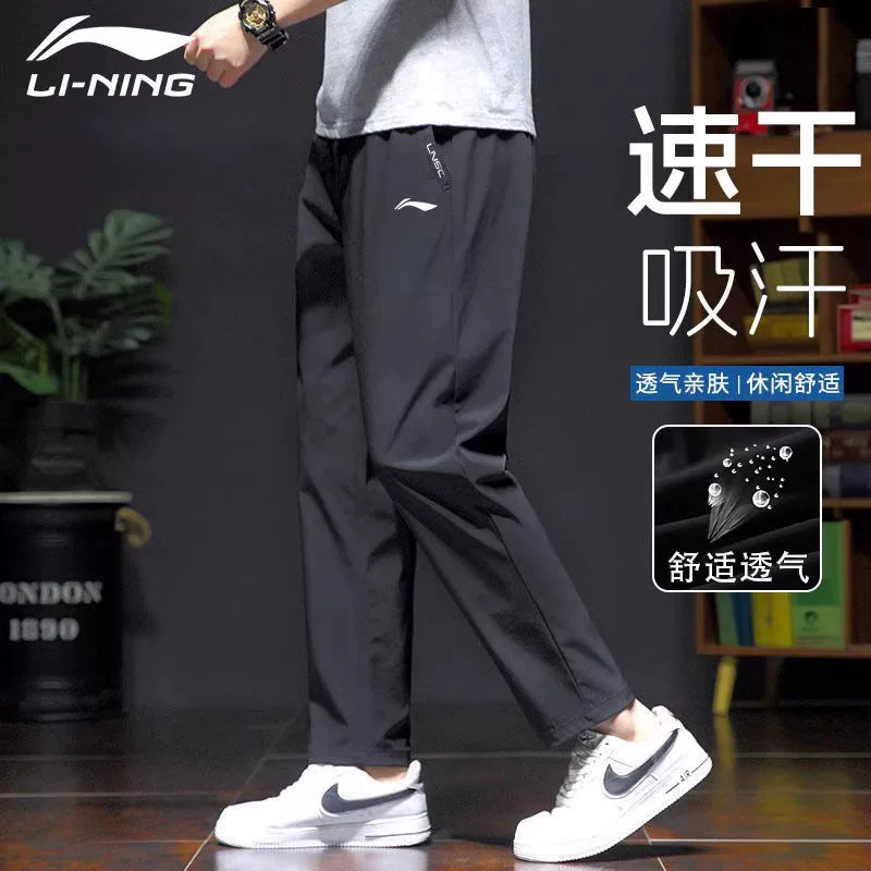 Li Ning İdman kostyumu Kişi 2026 Yay Yeni Baba Geyimi Atalar Günü Hədiyyəsi Gündəlik Qısaqol POLO Köynək və Şalvar