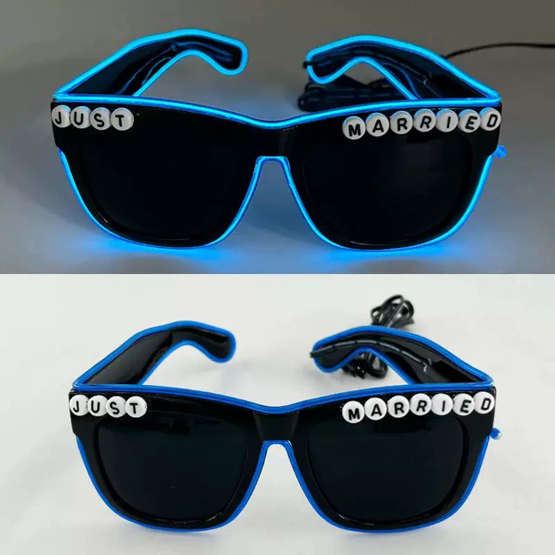 LED Newlywed Glasses Wedding Party Bridal Shower Bride T