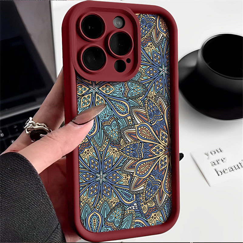 iPhone 15, 14, 13, 13, 13, 14, 15, 16 modelləri üçün uyğun olan, premium dizayn, dəbli üslub, retro naxış, yaradıcı dizayn, unikal üslub, tam örtük, niş üslub və qadınlar üçün 16 hissəli dəst ilə təchiz olunmuş yeni iPhone 15 Pro Max telefon korpusu...