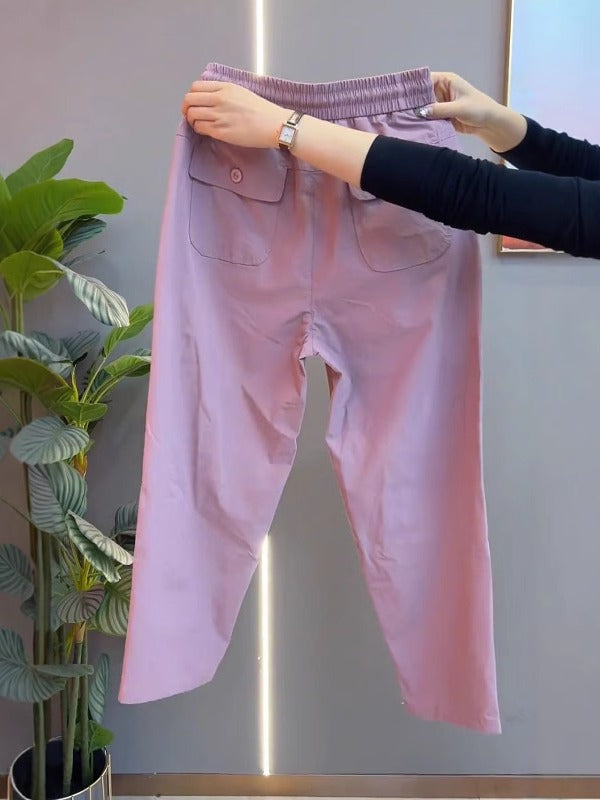 Böyük Ölçülü 2026 Yay Yeni Stil Armud Formalı Böyük Ölçülü Hərəm Kəsik Şalvarı - Arıqladıcı İdman Gündəlik Şalvar