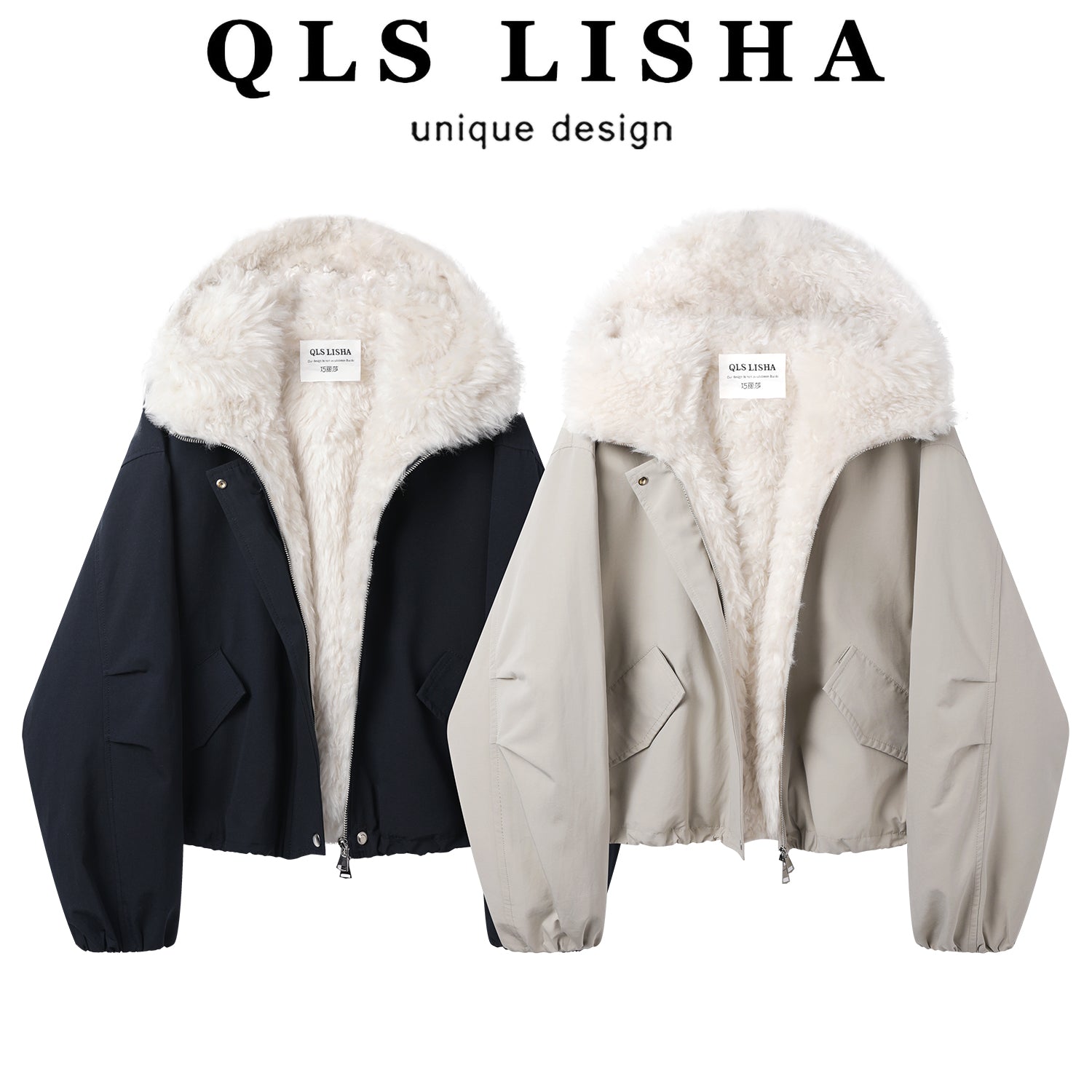 Qadınlar üçün yun astarlı Cholisa parka, Koreya üslubunda, çox populyar və unikal qışın əvvəlində quzu yunundan qalın xəz, 2025.