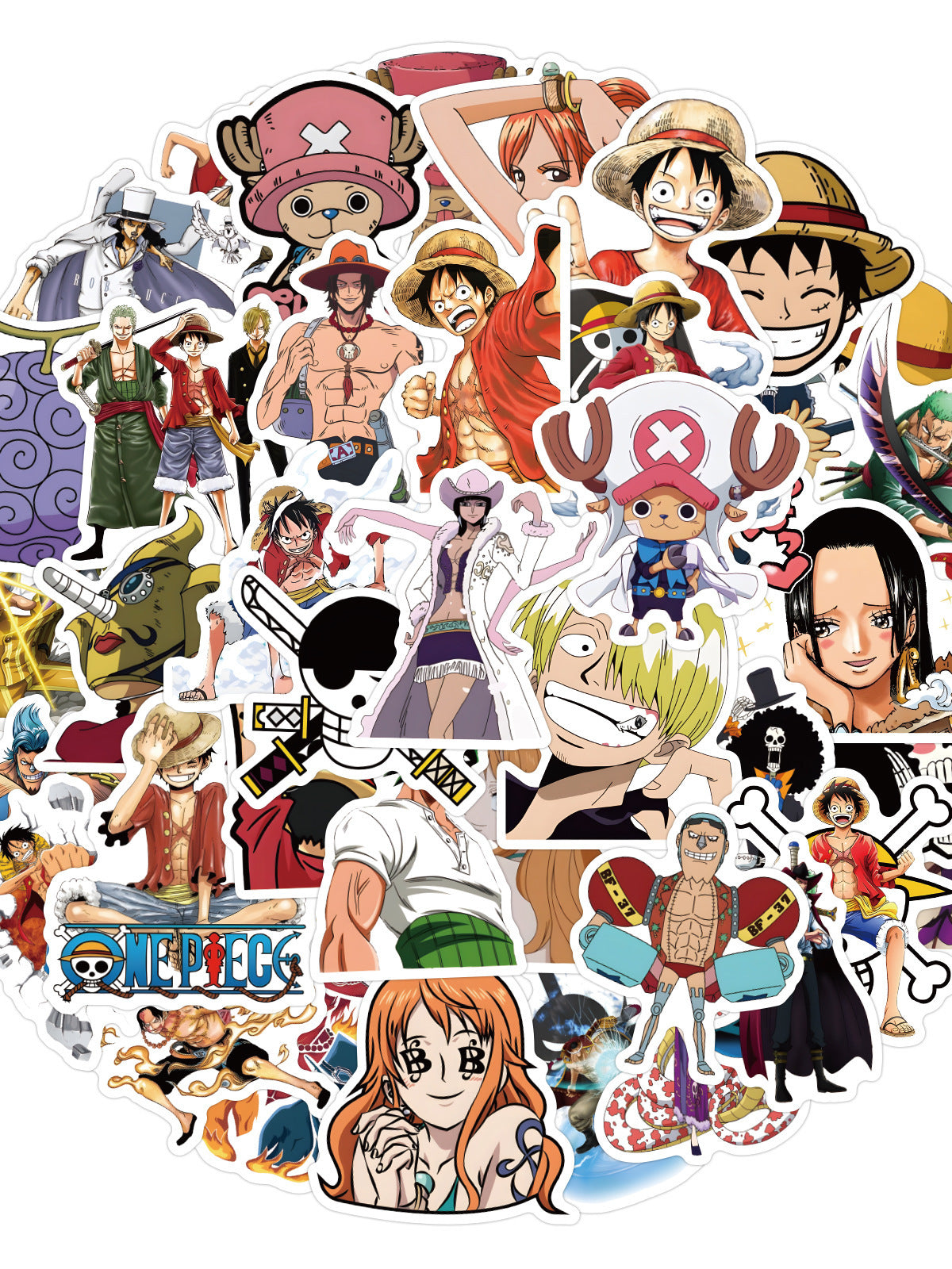 One Piece One Piece Luffy Zoro Ace Devil Fruit Sticker Noutbuk Mobil Telefon Skuter Sticker
