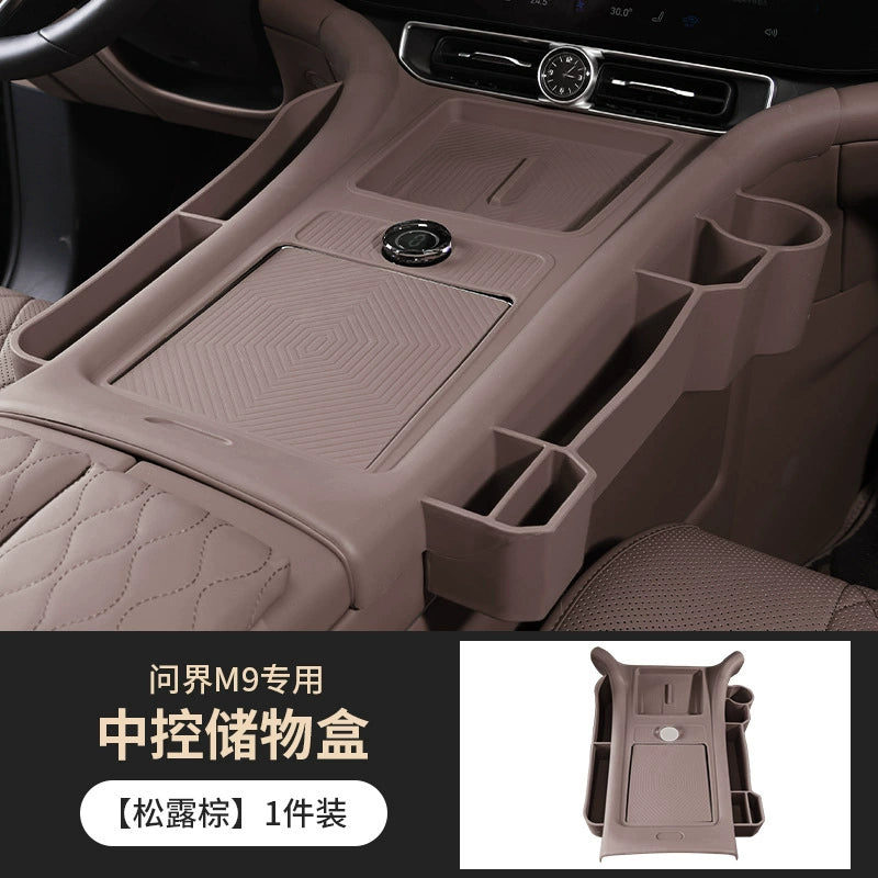 AITO üçün uyğundur, dünyadan soruşun M9 Restoration mərkəzi idarəetmə simsiz doldurma silikon yastığı, avtomobil bəzək aksesuarlarını qorumaq üçün sürüşməyə qarşı pad