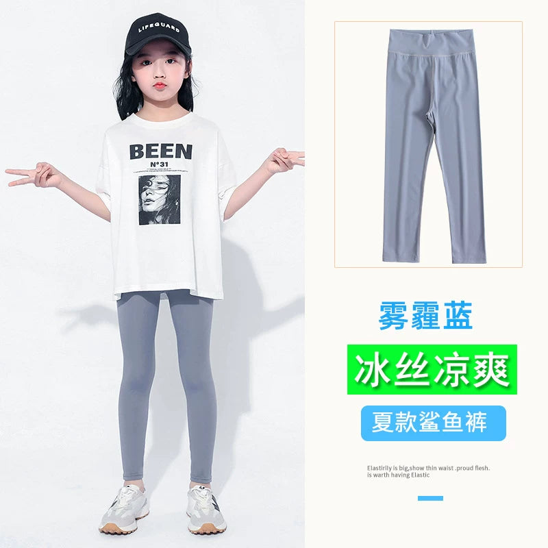 MUJIE qızlar üçün köpəkbalığı üzgəci şalvarı, nazik model, yaz və payız üçün uyğundur, üst geyim, idman və yoqa üçün idealdır. (Yaponiyadan idxal olunub)