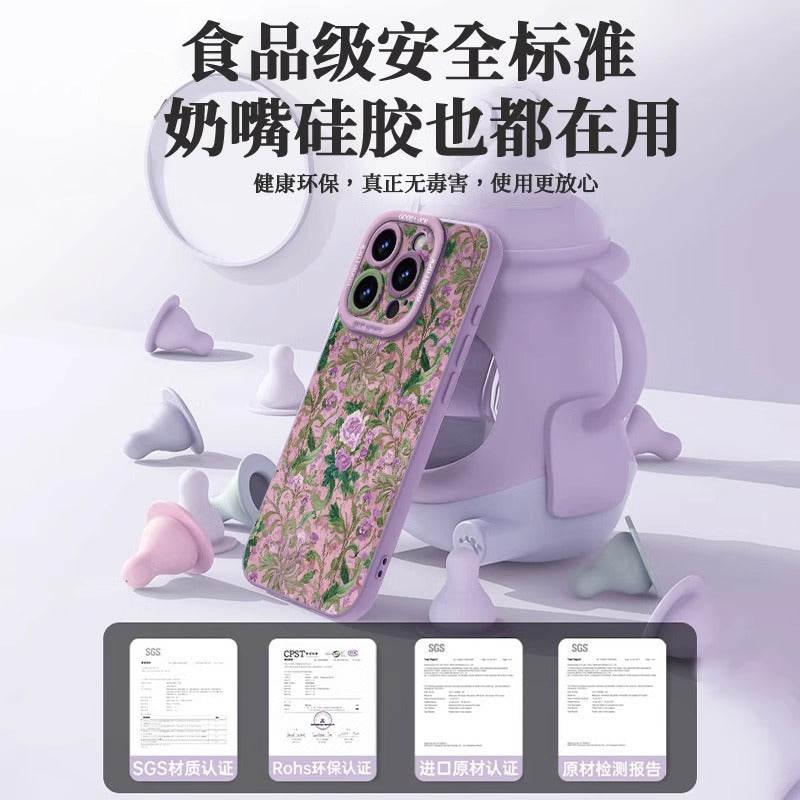 [İdxal edilmiş maye silikon] kordon Apple 17promax mobil telefon qutusu üçün uyğun Fransız Çin üslubu iphone16pro yeni tanrıça 15 super isti 14plus art ins soft 13 temperament 12